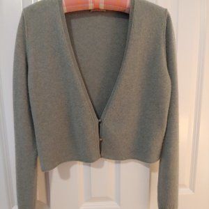 cropped mint green cashmere sweater